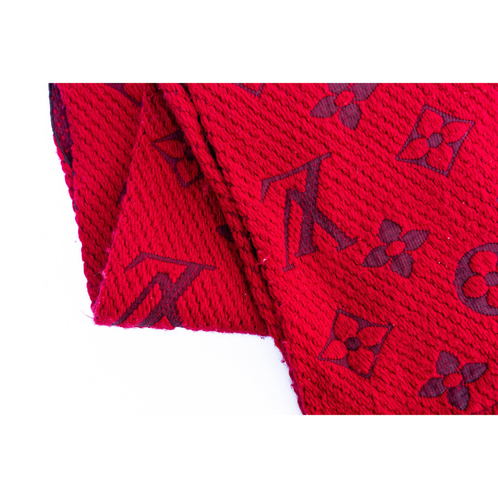 Louis Vuitton Ruby (Red) Logomania Scarf WA001