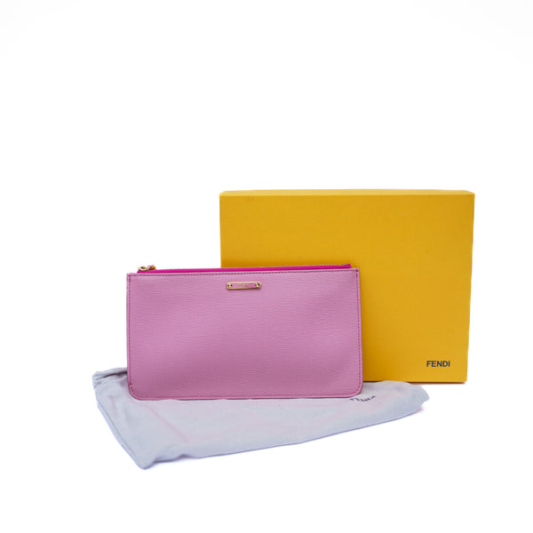 Fendi Pink Long Zippered Pouch
