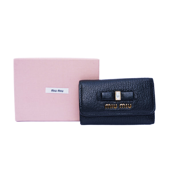 Miu Miu 6 Key Holder Black