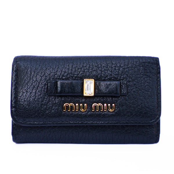Miu Miu 6 Key Holder Black