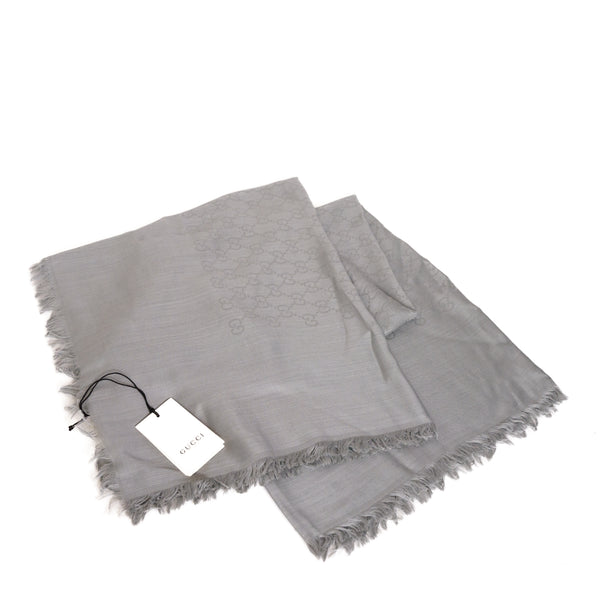 Gucci Light Grey Scarf Shawl