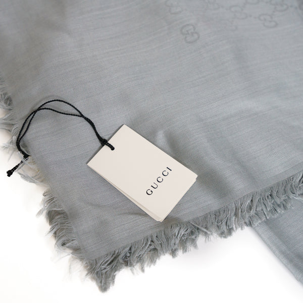 Gucci Light Grey Scarf Shawl