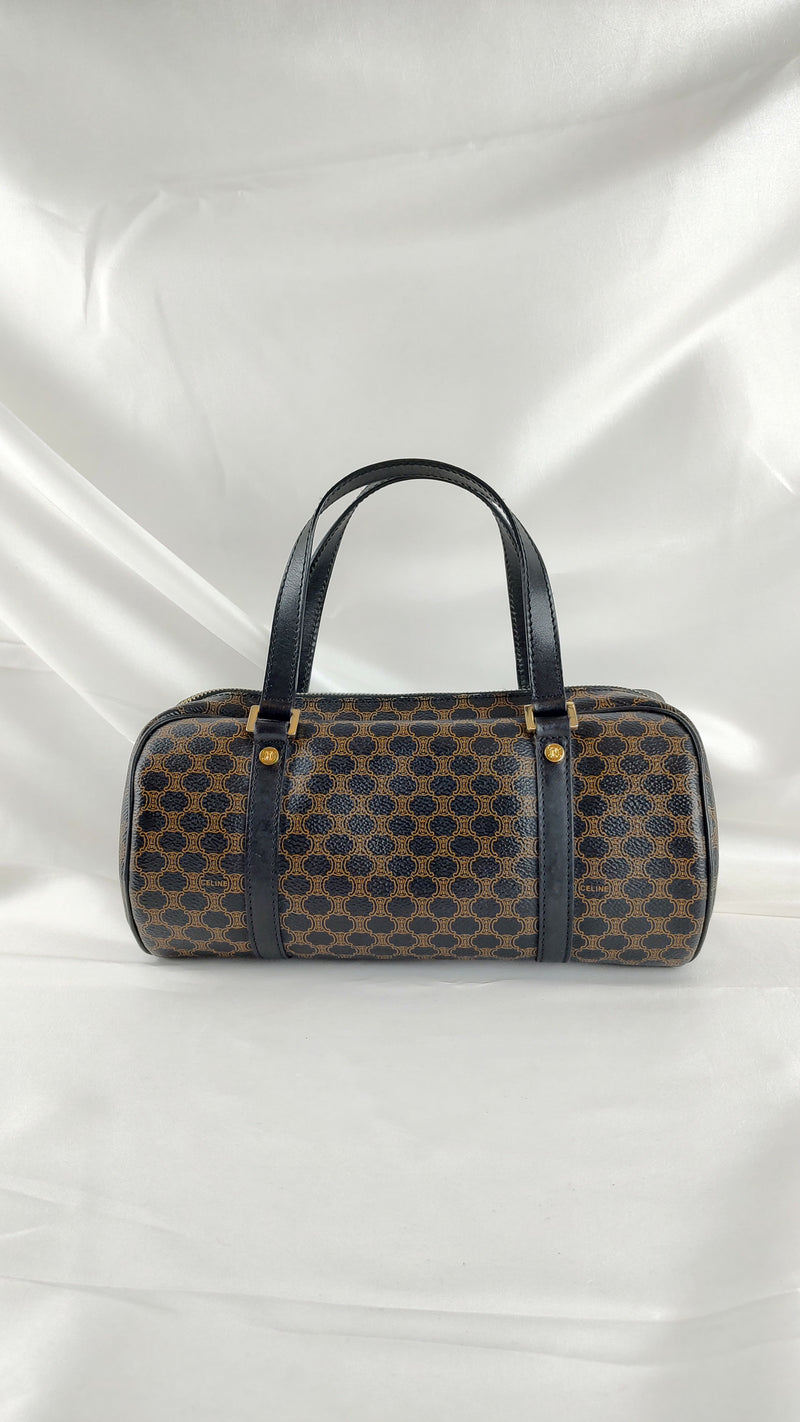 Celine Black Macadam Barrell Bag