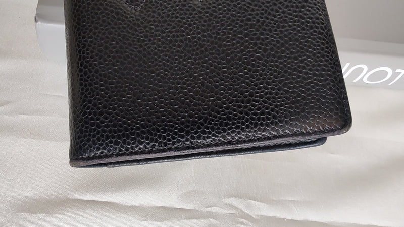 Chanel Bifold Wallet in black caviar