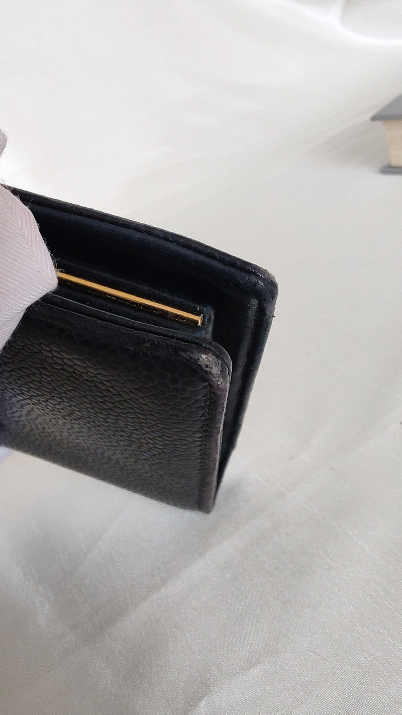 Chanel Bifold Wallet in black caviar