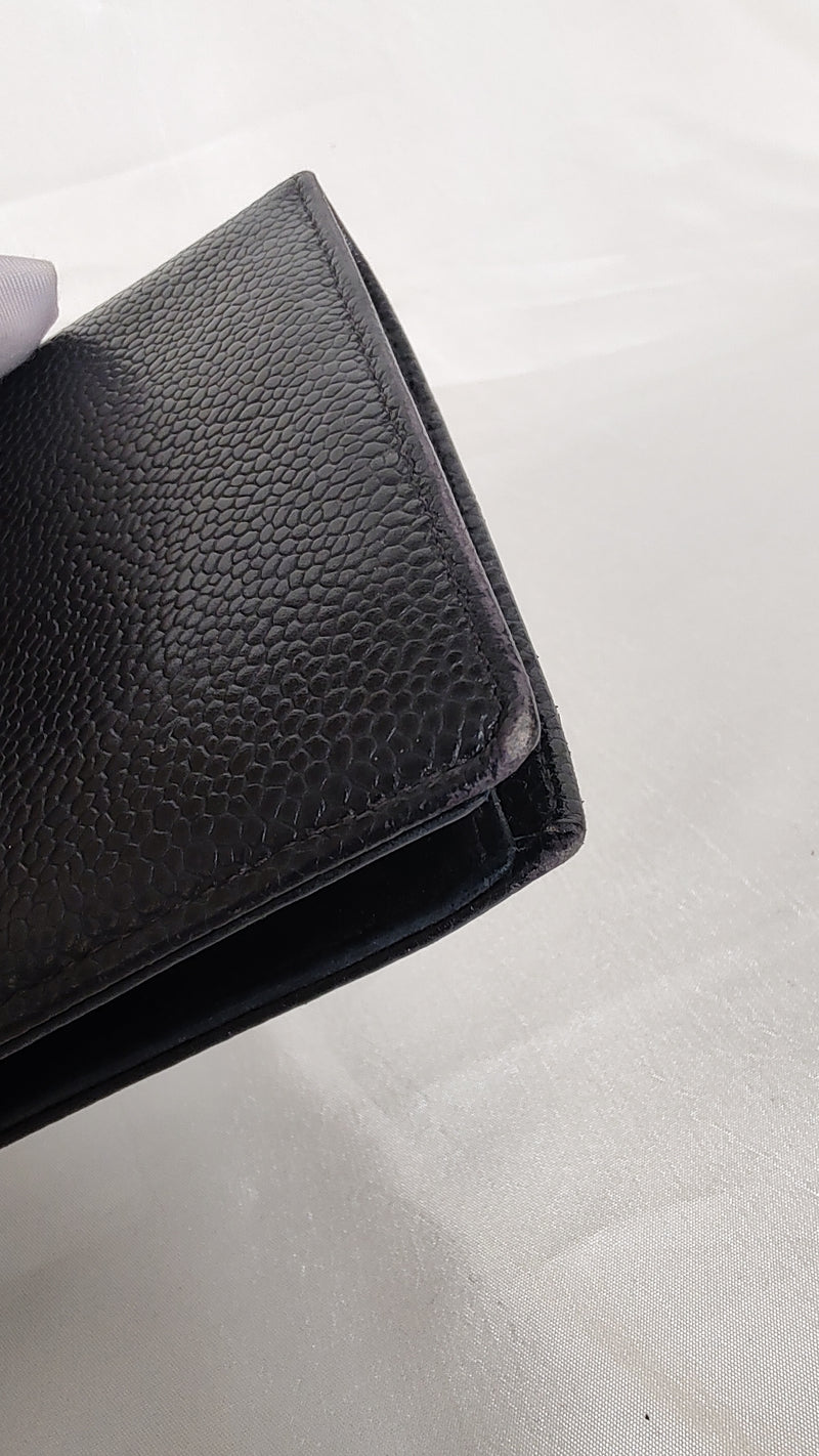 Chanel Bifold Wallet in black caviar