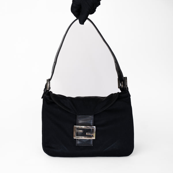 Fendi Black Shoulder Bag with Bespoke Liner