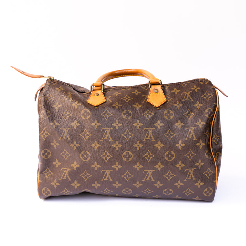 Louis Vuitton Speedy 35 Monogram Canvas Satchel Bag