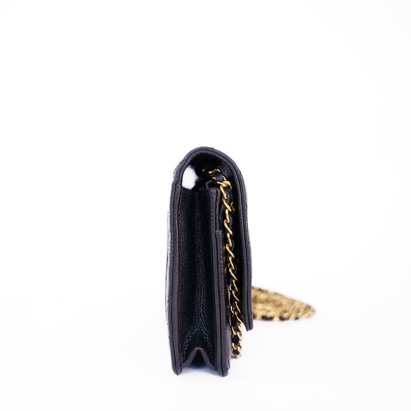 Chanel WOC Wallet on Chain in Black Caviar with Gold Hardware