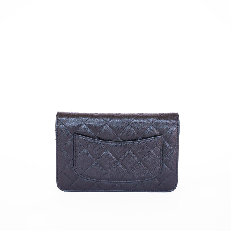 Chanel WOC Wallet on Chain in Black Caviar with Gold Hardware