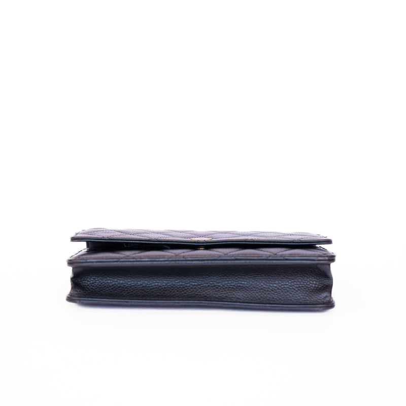 Chanel WOC Wallet on Chain in Black Caviar with Gold Hardware