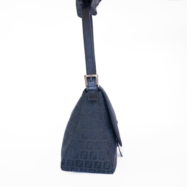 Fendi Black Zuchinno Mamma Baguette