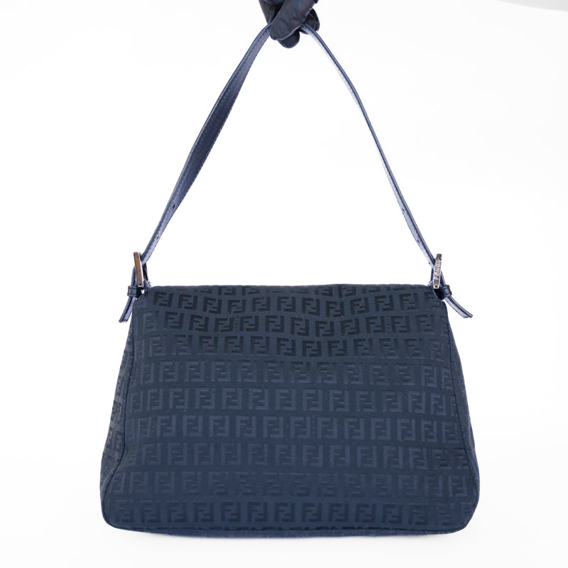 Fendi Black Zuchinno Mamma Baguette