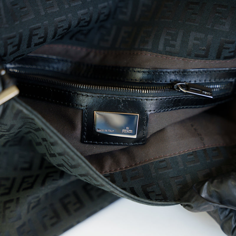 Fendi Black Zuchinno Mamma Baguette