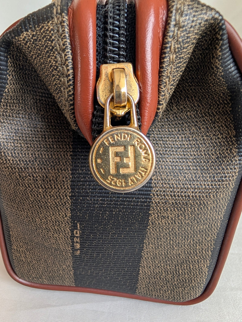 Fendi Pequin Boston Bag