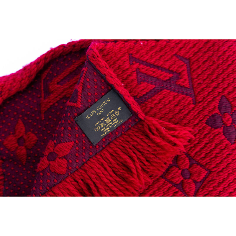 LOUIS VUITTON X SUPREME Cashmere Wool Monogram Scarf Red, FASHIONPHILE