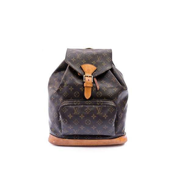Louis Vuitton Vintage Monogram Montsouris Backpack Brown