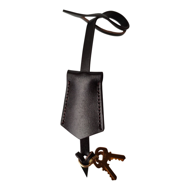 Leather Cloche Key Bell on Chocolate Brown